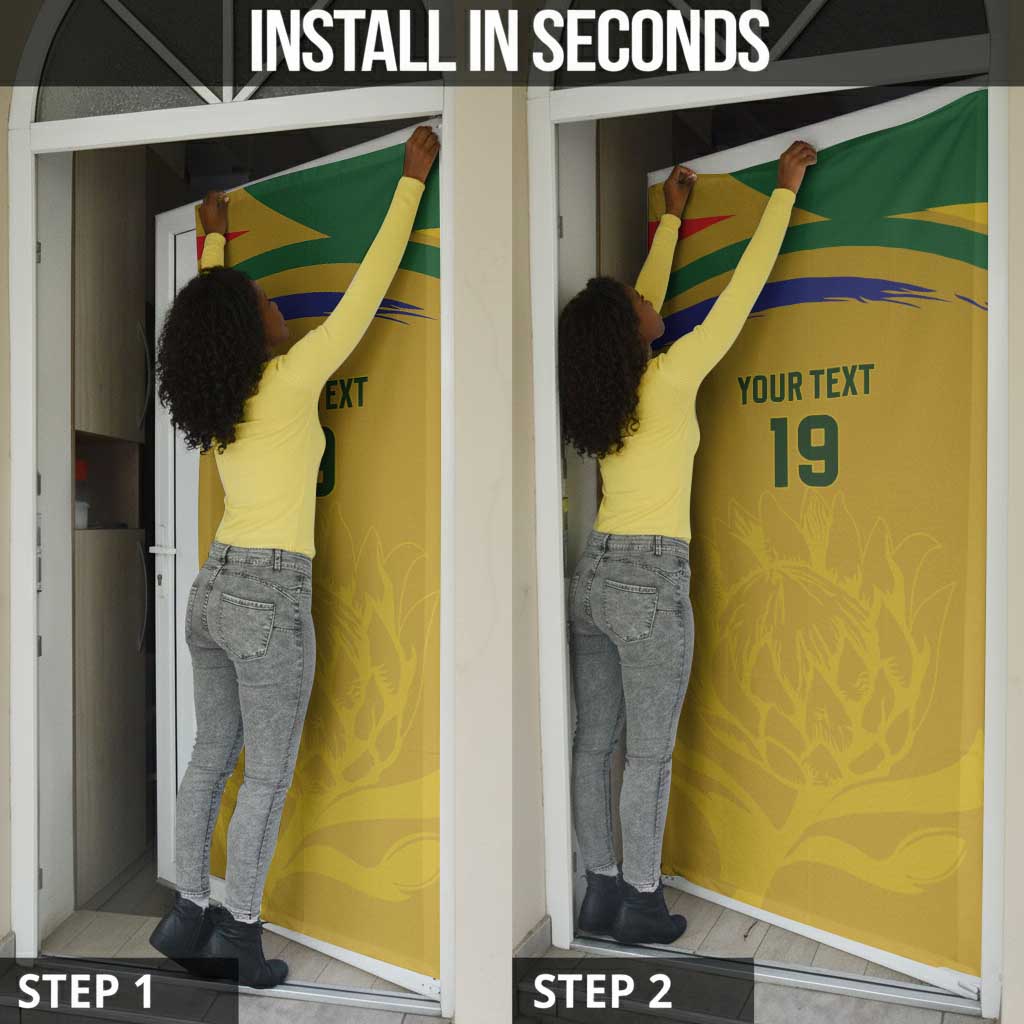 Custom South Africa Football Door Cover Road To Champions Dream - African Pride