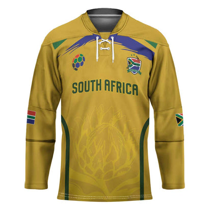 Custom South Africa Football Hockey Jersey Road To Champions Dream - African Pride