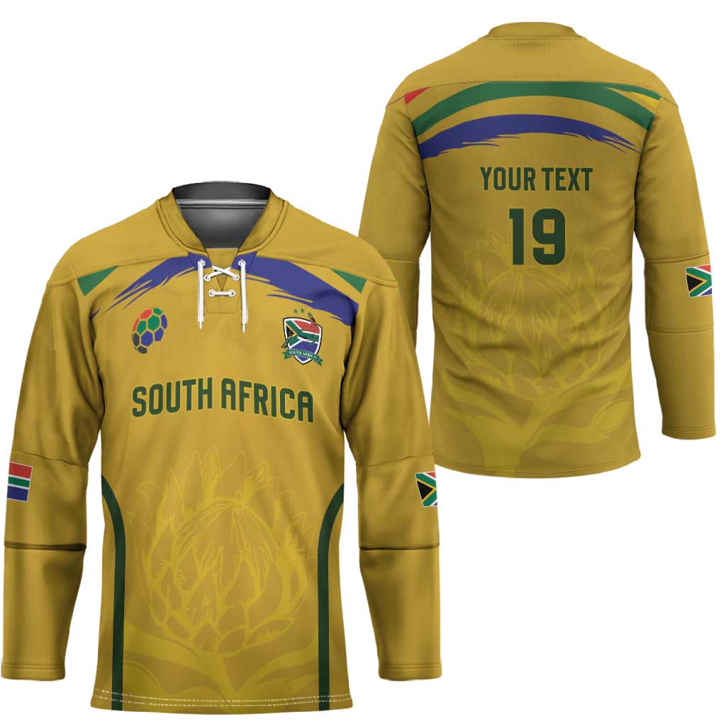 Custom South Africa Football Hockey Jersey Road To Champions Dream - African Pride