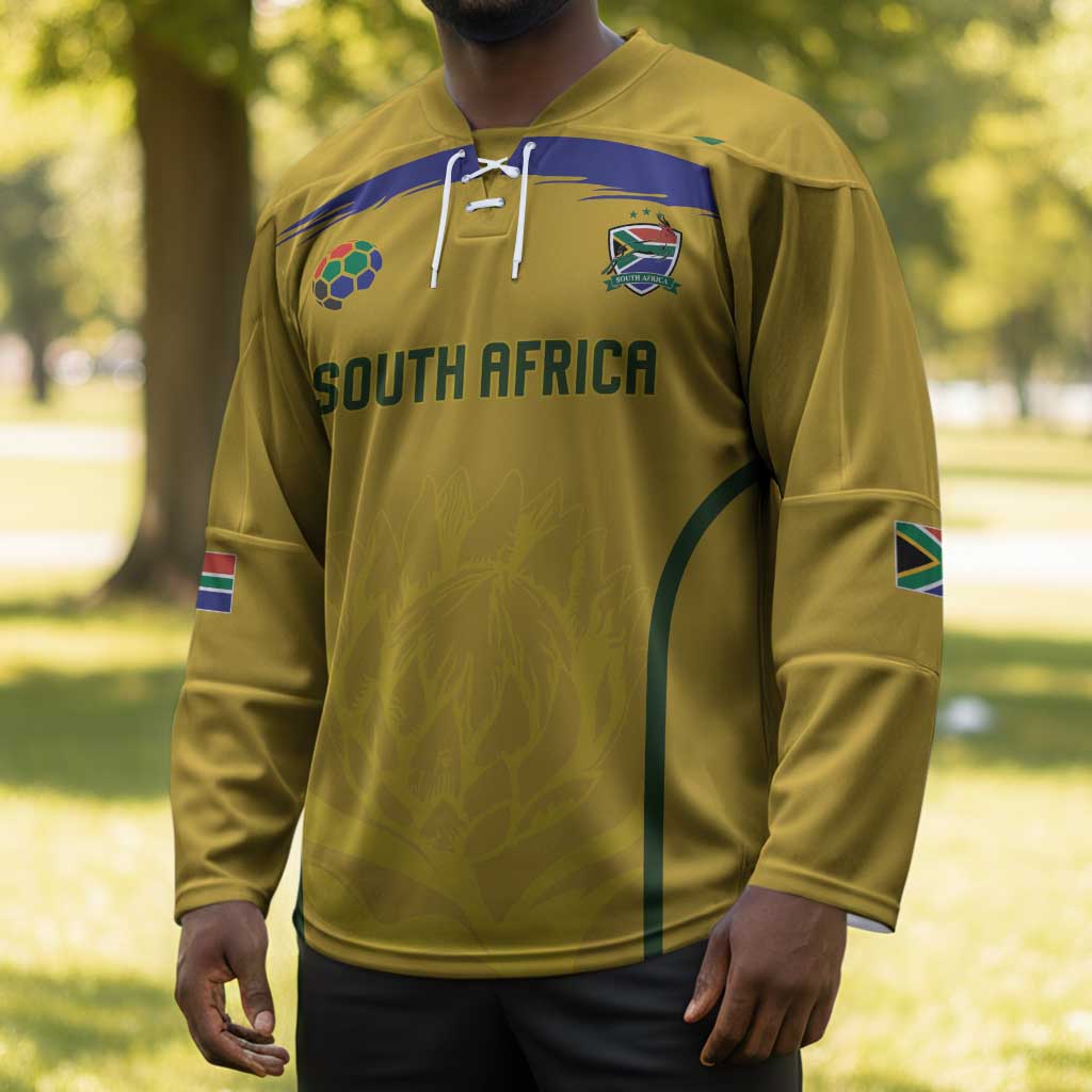 Custom South Africa Football Hockey Jersey Road To Champions Dream - African Pride