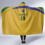 Custom South Africa Football Hooded Blanket Road To Champions Dream - African Pride