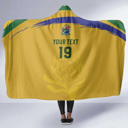 Custom South Africa Football Hooded Blanket Road To Champions Dream - African Pride