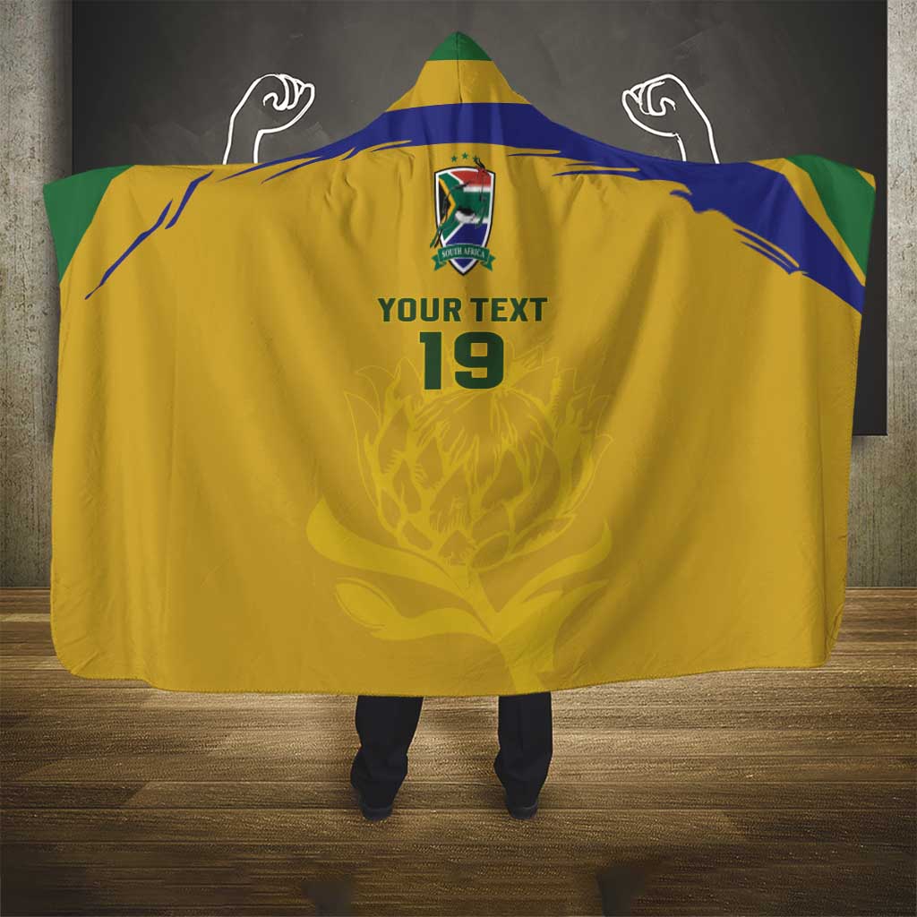 Custom South Africa Football Hooded Blanket Road To Champions Dream - African Pride