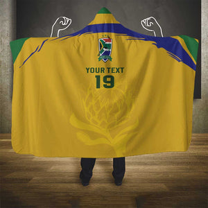 Custom South Africa Football Hooded Blanket Road To Champions Dream - African Pride