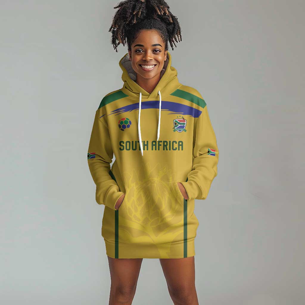 Custom South Africa Football Hoodie Dress Road To Champions Dream - African Pride