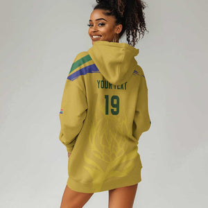 Custom South Africa Football Hoodie Dress Road To Champions Dream - African Pride