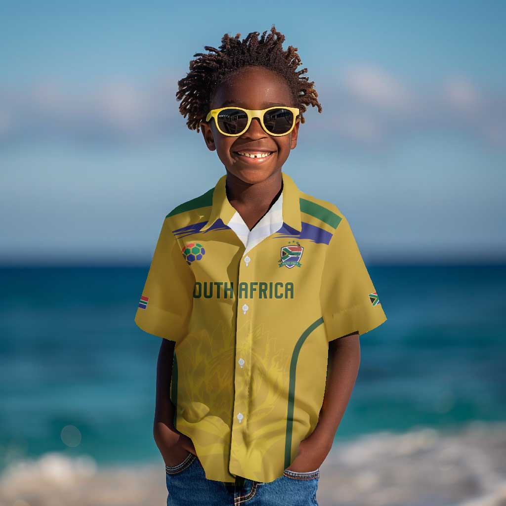 Custom South Africa Football Kid Hawaiian Shirt Road To Champions Dream - African Pride