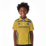 Custom South Africa Football Kid Polo Shirt Road To Champions Dream - African Pride