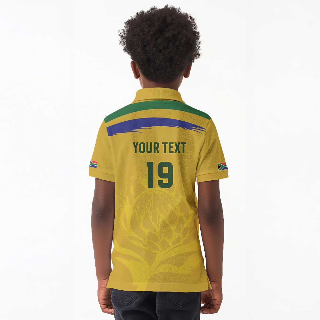 Custom South Africa Football Kid Polo Shirt Road To Champions Dream - African Pride