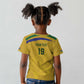 Custom South Africa Football Kid T shirt Road To Champions Dream - African Pride