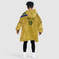Custom South Africa Football Kid Wearable Blanket Hoodie Road To Champions Dream - African Pride