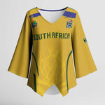 Custom South Africa Football Kimono Sleeve Blouse Road To Champions Dream - African Pride