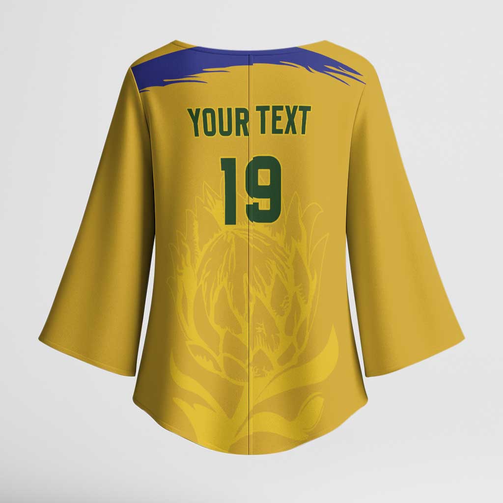 Custom South Africa Football Kimono Sleeve Blouse Road To Champions Dream - African Pride