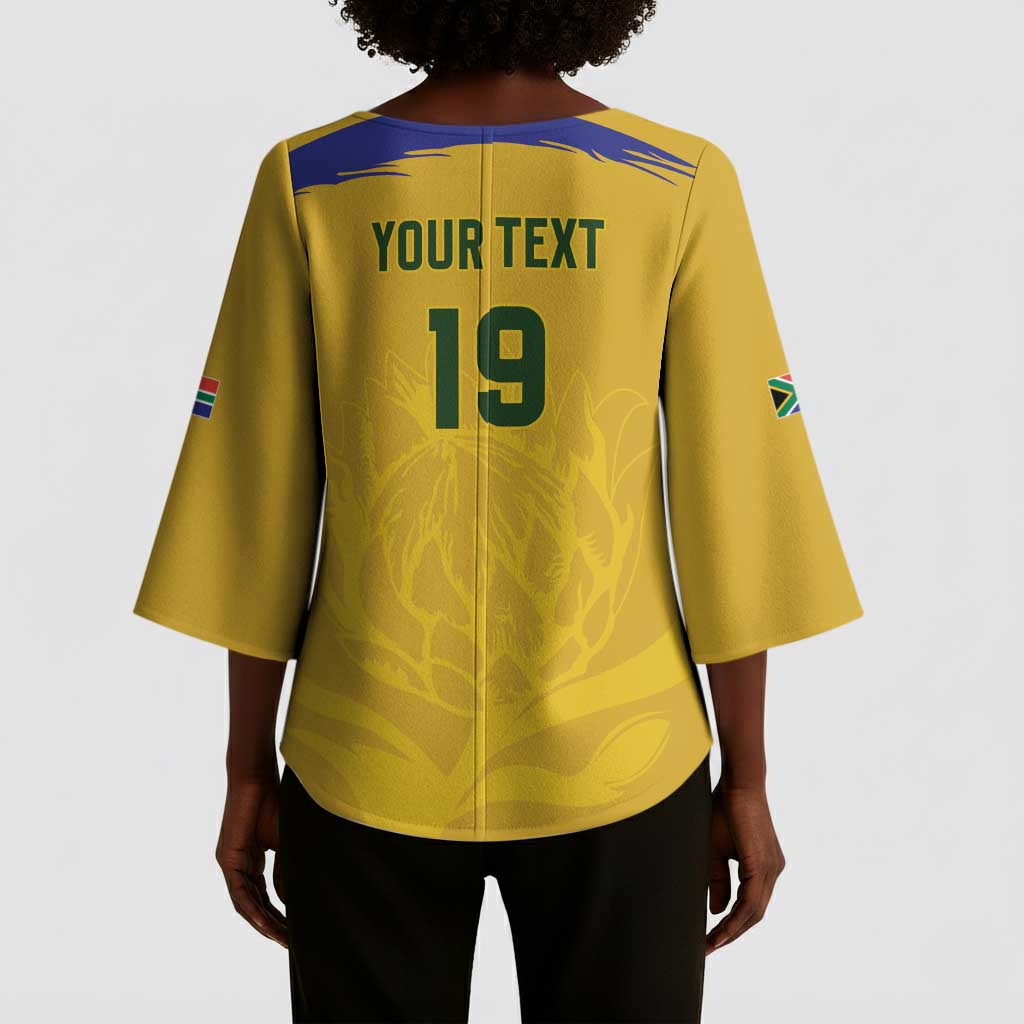 Custom South Africa Football Kimono Sleeve Blouse Road To Champions Dream - African Pride