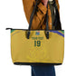 Custom South Africa Football Leather Tote Bag Road To Champions Dream - African Pride