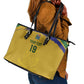 Custom South Africa Football Leather Tote Bag Road To Champions Dream - African Pride