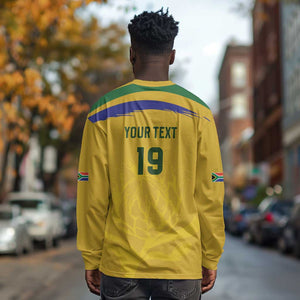 Custom South Africa Football Long Sleeve Shirt Road To Champions Dream - African Pride