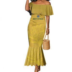 Custom South Africa Football Mermaid Dress Road To Champions Dream - African Pride