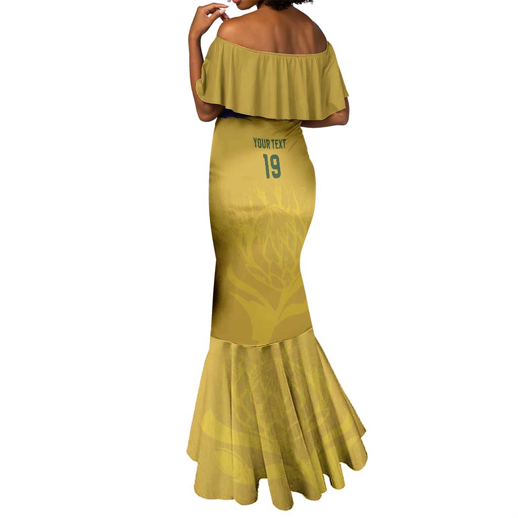 Custom South Africa Football Mermaid Dress Road To Champions Dream - African Pride