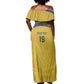 Custom South Africa Football Off Shoulder Maxi Dress Road To Champions Dream - African Pride