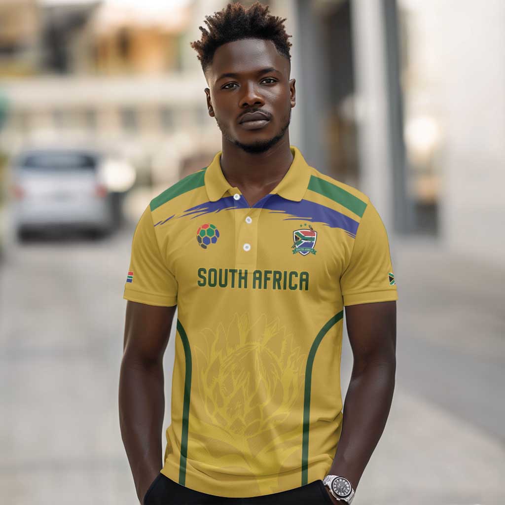 Custom South Africa Football Polo Shirt Road To Champions Dream - African Pride