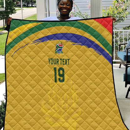 Custom South Africa Football Quilt Road To Champions Dream - African Pride