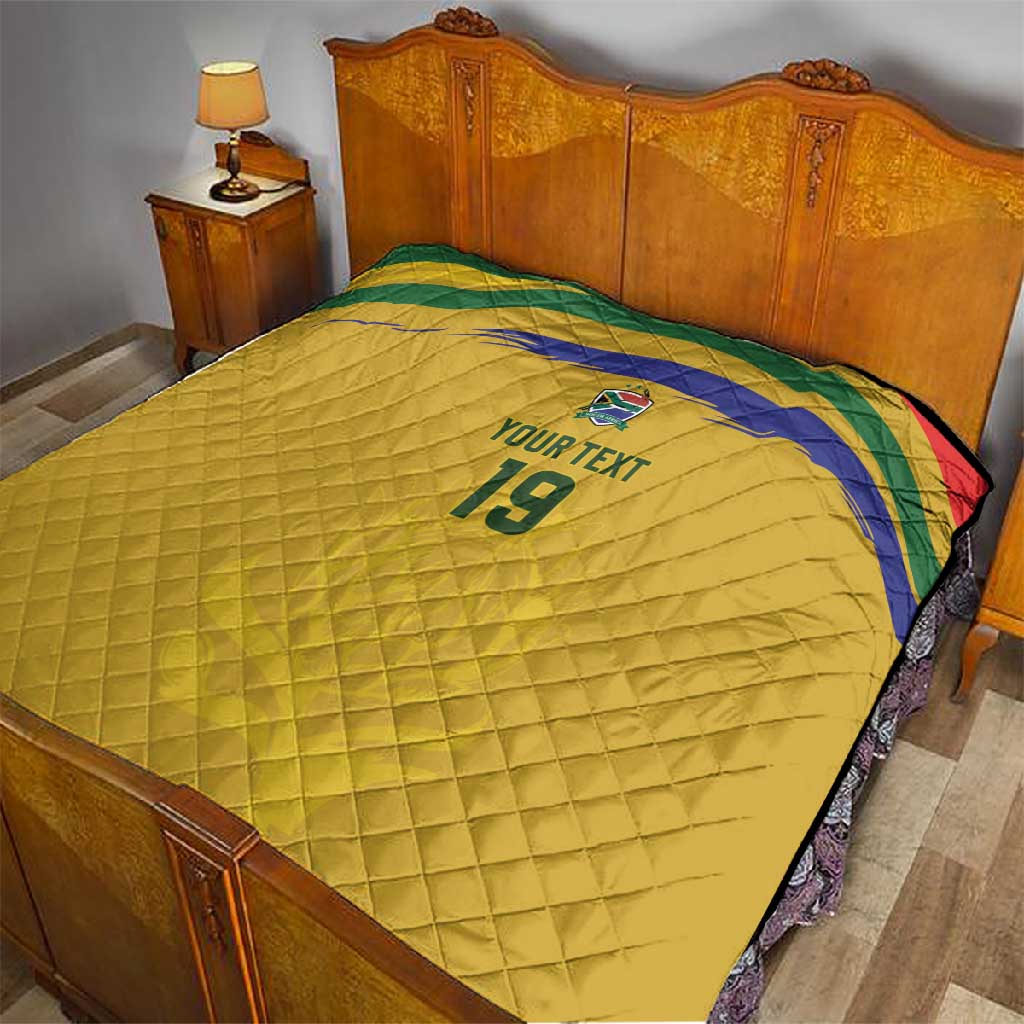 Custom South Africa Football Quilt Road To Champions Dream - African Pride