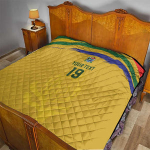 Custom South Africa Football Quilt Road To Champions Dream - African Pride
