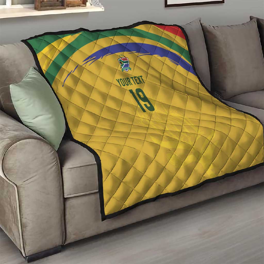 Custom South Africa Football Quilt Road To Champions Dream - African Pride