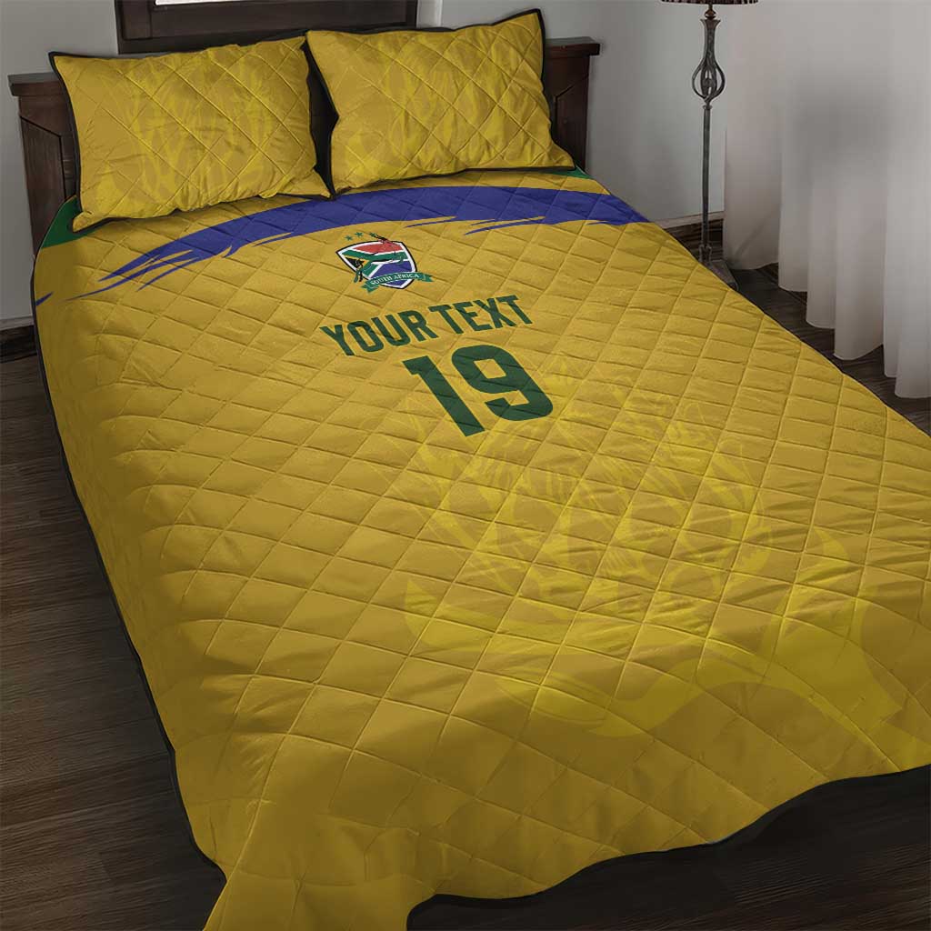 Custom South Africa Football Quilt Bed Set Road To Champions Dream - African Pride