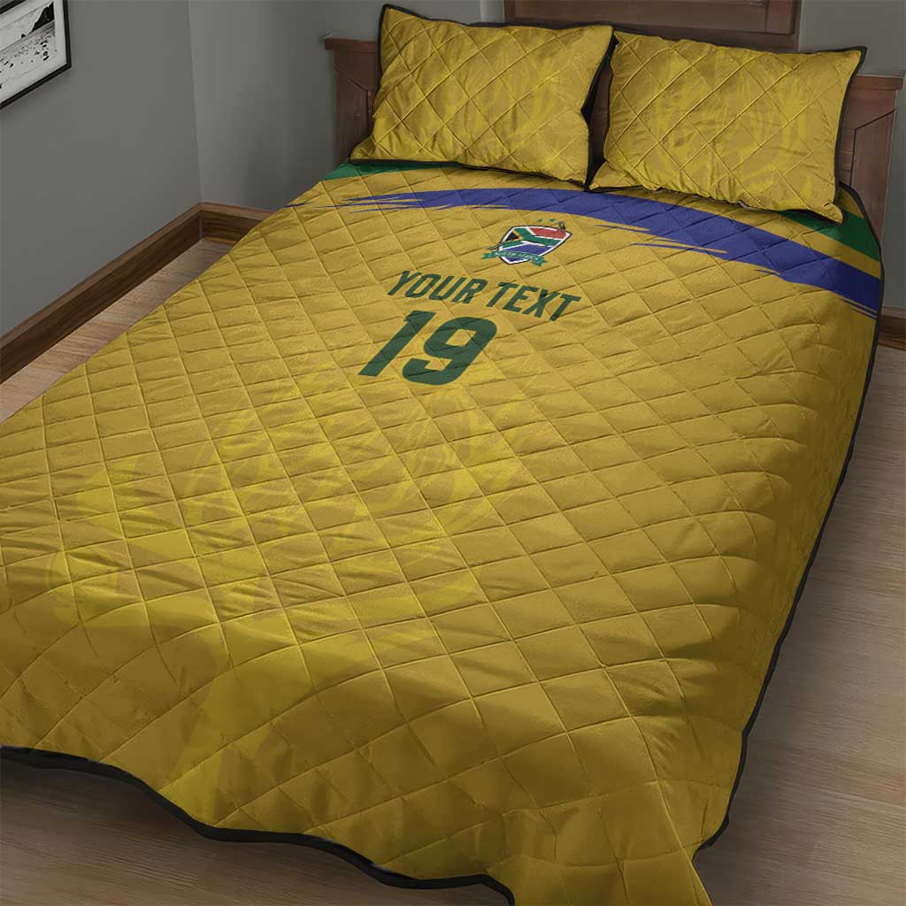 Custom South Africa Football Quilt Bed Set Road To Champions Dream - African Pride