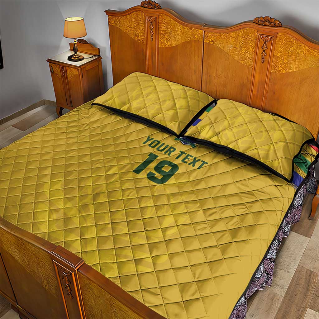 Custom South Africa Football Quilt Bed Set Road To Champions Dream - African Pride