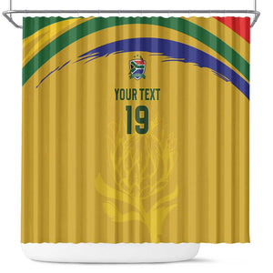 Custom South Africa Football Shower Curtain Road To Champions Dream - African Pride