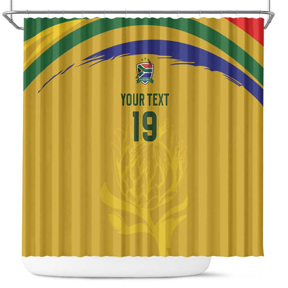 Custom South Africa Football Shower Curtain Road To Champions Dream - African Pride