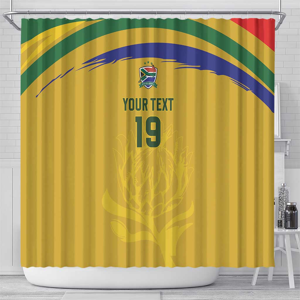 Custom South Africa Football Shower Curtain Road To Champions Dream - African Pride