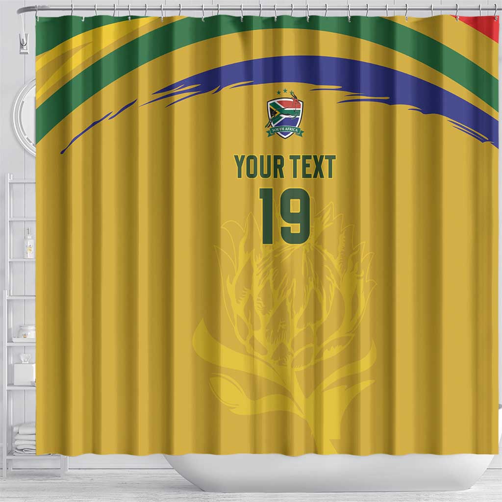 Custom South Africa Football Shower Curtain Road To Champions Dream - African Pride