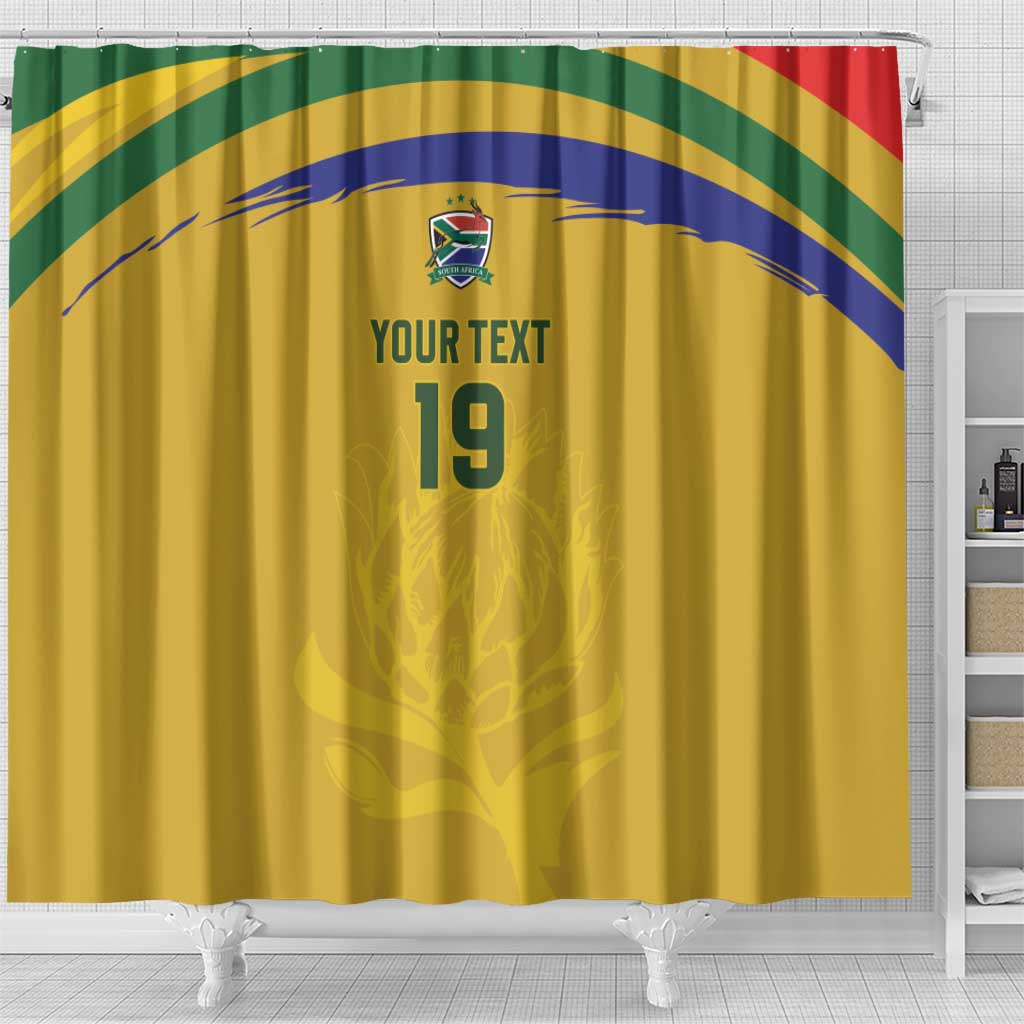 Custom South Africa Football Shower Curtain Road To Champions Dream - African Pride
