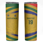 Custom South Africa Football Skinny Tumbler Road To Champions Dream - African Pride