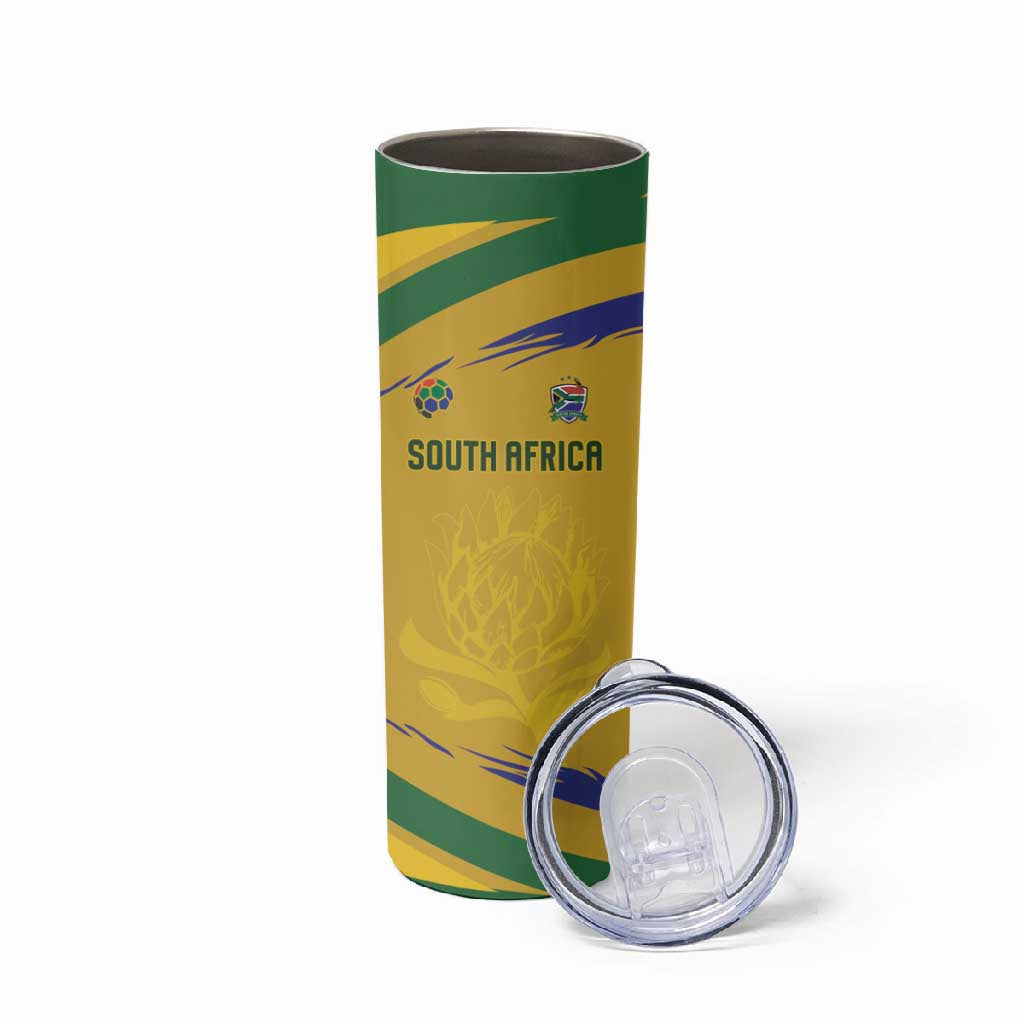 Custom South Africa Football Skinny Tumbler Road To Champions Dream - African Pride