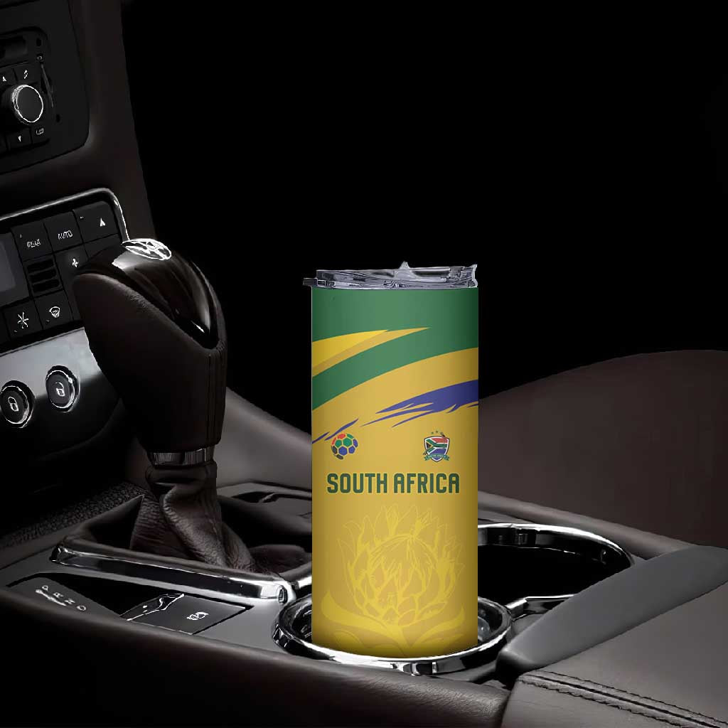 Custom South Africa Football Skinny Tumbler Road To Champions Dream - African Pride