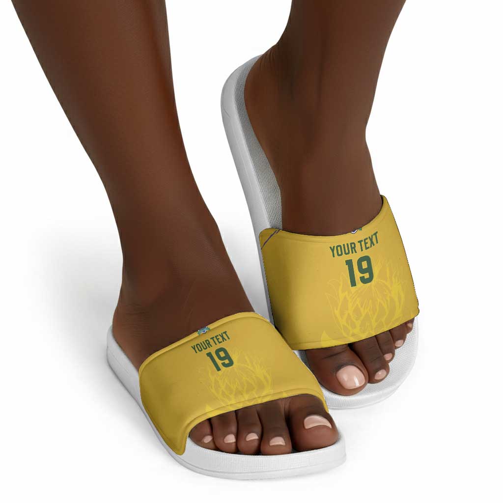 Custom South Africa Football Slide Sandals Road To Champions Dream - African Pride
