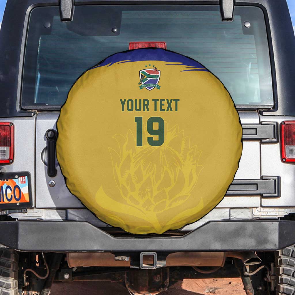 Custom South Africa Football Spare Tire Cover Road To Champions Dream - African Pride