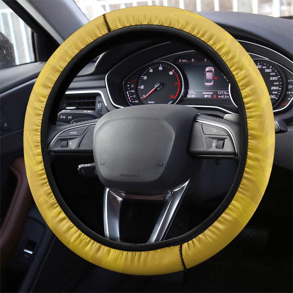 South Africa Football Steering Wheel Cover Road To Champions Dream - African Pride