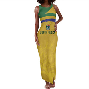 Custom South Africa Football Tank Maxi Dress Road To Champions Dream - African Pride