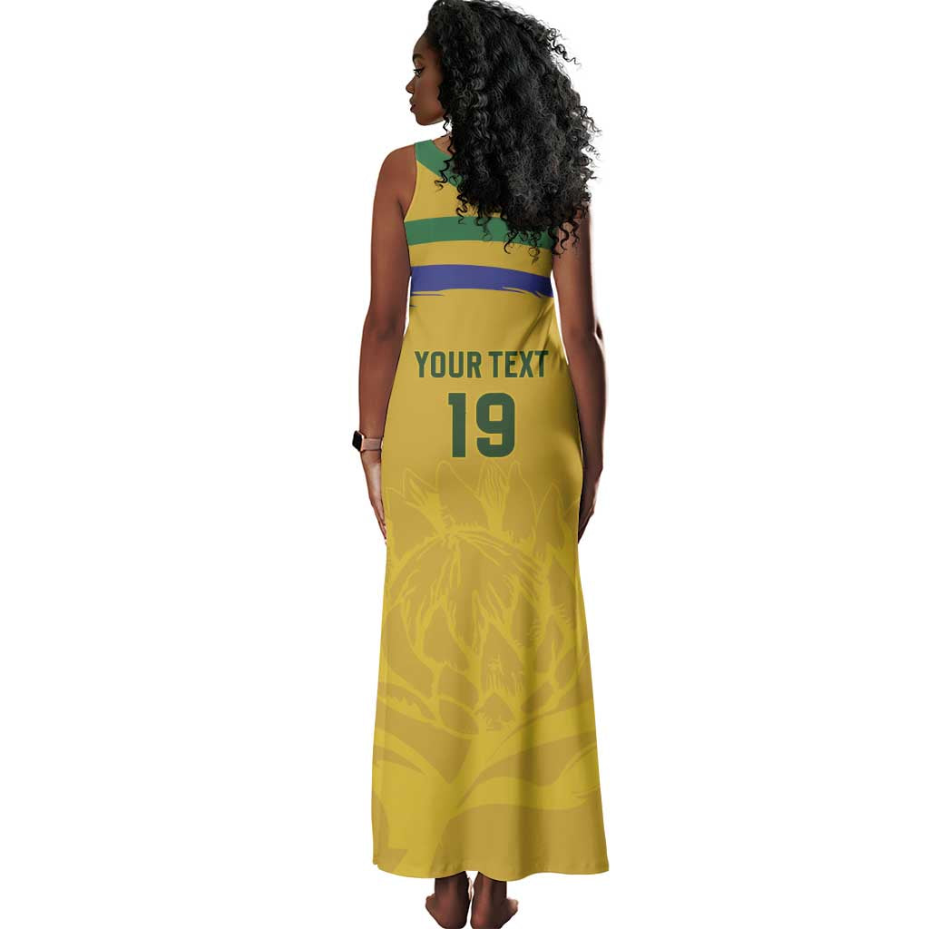 Custom South Africa Football Tank Maxi Dress Road To Champions Dream - African Pride