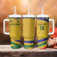 Custom South Africa Football Tumbler With Handle Road To Champions Dream - African Pride