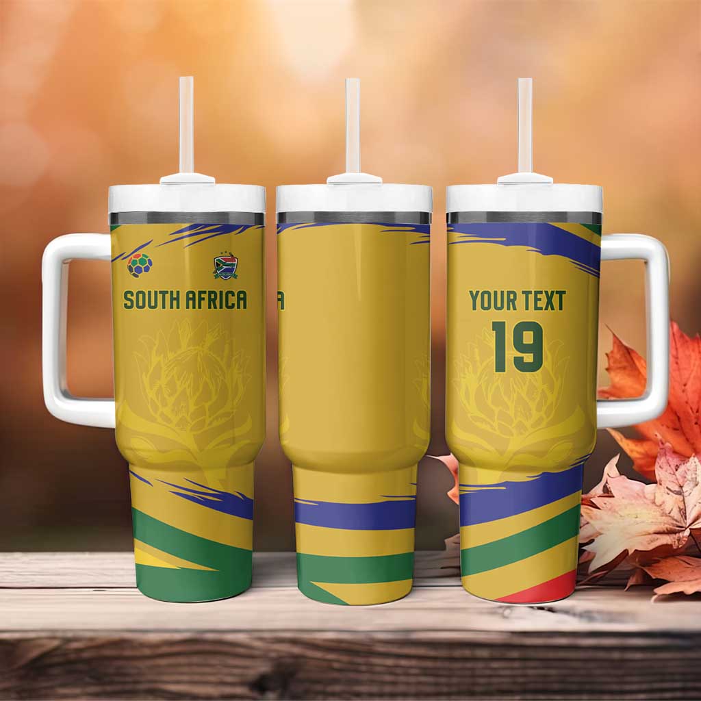 Custom South Africa Football Tumbler With Handle Road To Champions Dream - African Pride