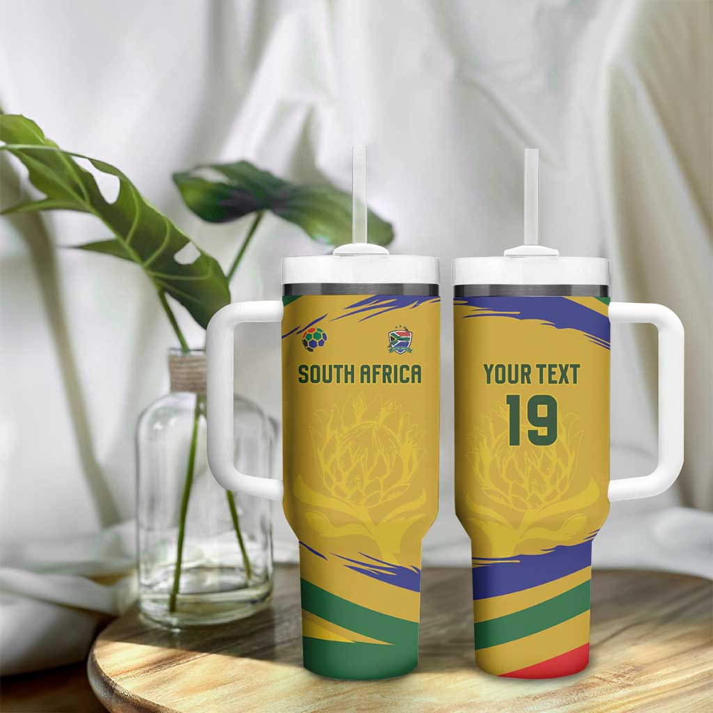Custom South Africa Football Tumbler With Handle Road To Champions Dream - African Pride
