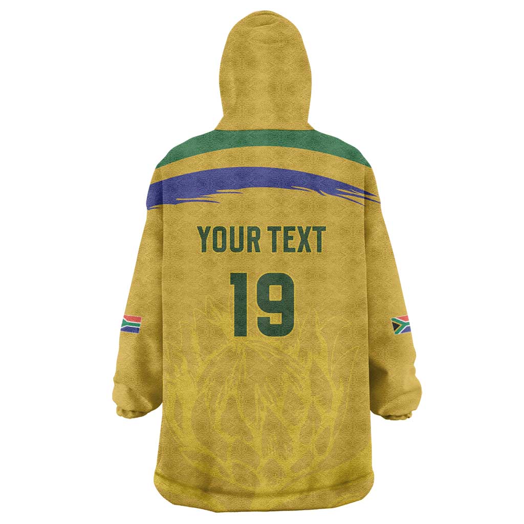 Custom South Africa Football Wearable Blanket Hoodie Road To Champions Dream - African Pride