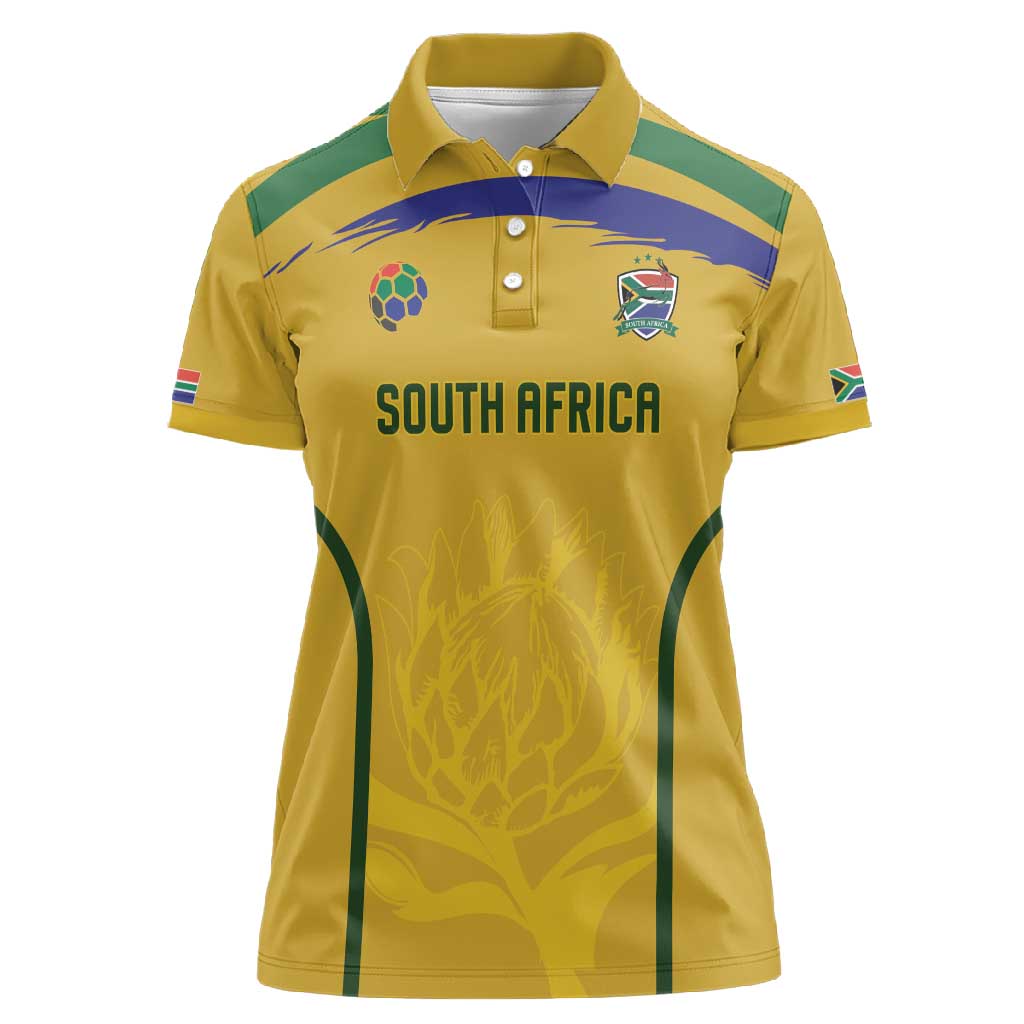 Custom South Africa Football Women Polo Shirt Road To Champions Dream - African Pride